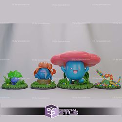 Basic Pokemon Collection - Oddish Gloom Vileplume Bellossom