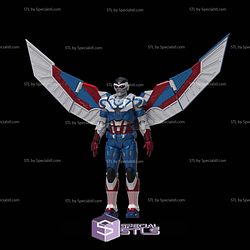 Cosplay STL Files Captain America Armor Sam Wilson Armor