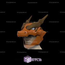 Cosplay STL Files Charizard AI Helmet