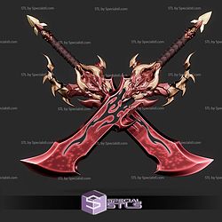 Cosplay STL Files Demon King Daggers Video Game