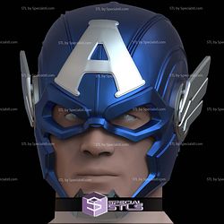Cosplay STL Files Captain America Marvel Rivals Helmet V2