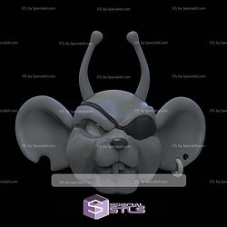 Cosplay STL Files Modo Biker Mice Head