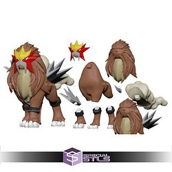 Life Size Entei Pokemon STL Files