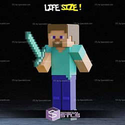 Life Size Steve Minecraft STL Files