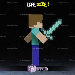 Life Size Steve Minecraft STL Files