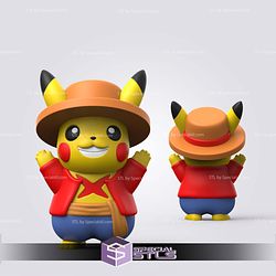 Super Basic Pokemon STL - Luffy Pikachu