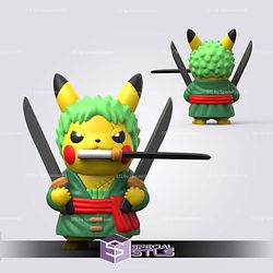 Super Basic Pokemon STL - Zoro Pikachu