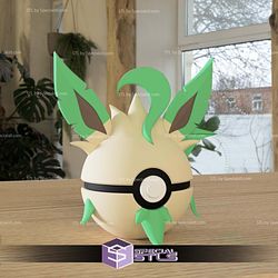 Super Basic STL - Leafeon Pokeball