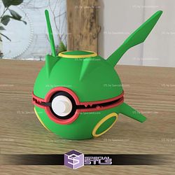 Super Basic STL - Rayquaza Pokeball