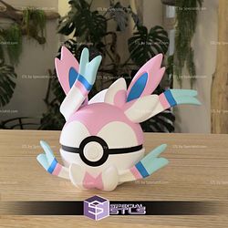 Super Basic STL - Sylveon Pokeball