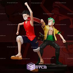 Zoro and Luffy Fun Time STL Files