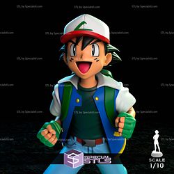 Ash and Pikachu New Diorama STL Files