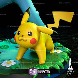 Ash and Pikachu New Diorama STL Files