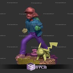 Ash and Pikachu New Diorama STL Files