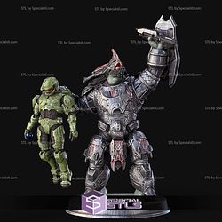 Brute Chieftain and Master Chief STL Files