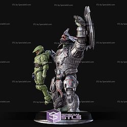Brute Chieftain and Master Chief STL Files