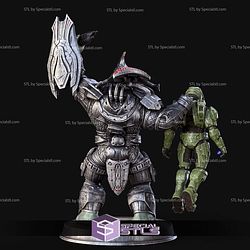 Brute Chieftain and Master Chief STL Files