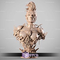 Captain Marvel 2025 Portrait Bust STL Files