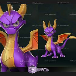 Chibi Sryro Pulple Dragon STL Files
