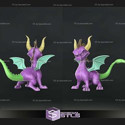Chibi Sryro Pulple Dragon STL Files