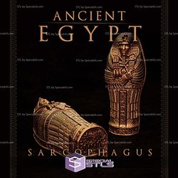 Egyptian Sarcophagus Storage Box STL Files