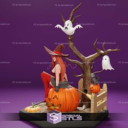 Halloween Witch Pumpkin STL Files