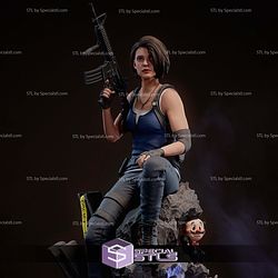 Jill Valentine Sitting with Gun STL Files