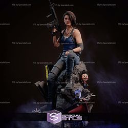 Jill Valentine Sitting with Gun STL Files