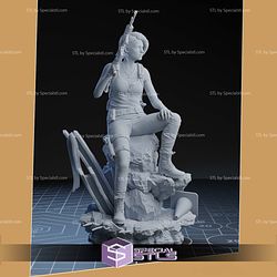 Jill Valentine Sitting with Gun STL Files