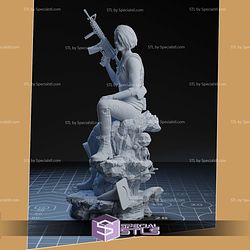 Jill Valentine Sitting with Gun STL Files