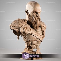 Kratos Portrait Bust 1-4 STL Files