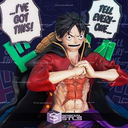 Luffy Manga Bust STL Files