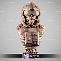 Luke Skywalker Pilot Portrait Bust STL Files