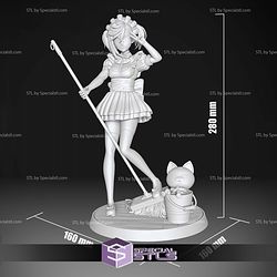 Momo Ayase Maid and Turbo Cat STL Files