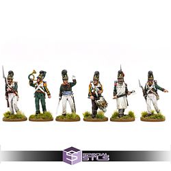 Napoleonic Bavarian Light Infantry Command 28mm Miniatures