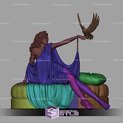 Pinup Girl with pigeon STL Files