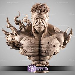 Red Hulk Portrait Bust STL Files