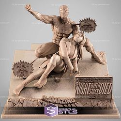 Spiderman save Gwen Stacy Diorama STL Files