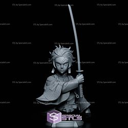 Tanjiro Demon Slayer Ice and Fire Bust STL Files