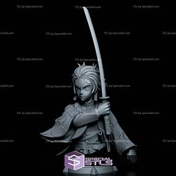 Tanjiro Demon Slayer Ice and Fire Bust STL Files