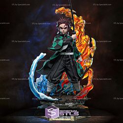 Tanjiro Demon Slayer Ice and Fire STL Files