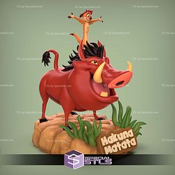 Timon and Pumbaa STL Files