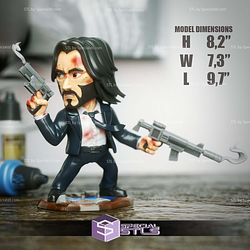 Chibi STL Collection John Wick Two Gun