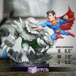 Chibi STL Collection Superman vs Doomsday