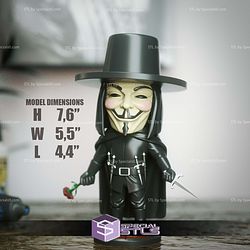 Chibi STL Collection V for Vendetta