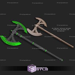 Cosplay STL Files Deadric Glass Axe