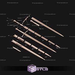 Cosplay STL Files Strider Sword with Knife and Sheath