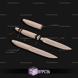 Cosplay STL Files Strider Sword with Knife and Sheath