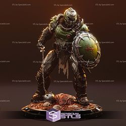 Doom Slayer and Shield Doom Dark Ages STL Files
