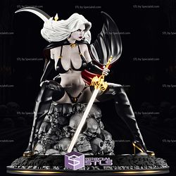 Lady Death Coffin Comics on Skull Base STL Files